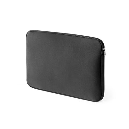 AVERY promotional laptop bag in black with custom logo branding