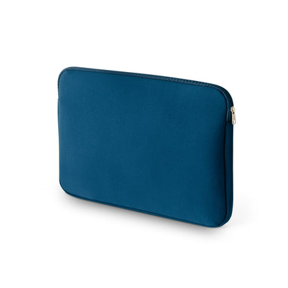 AVERY promotional laptop bag in blue with custom logo branding