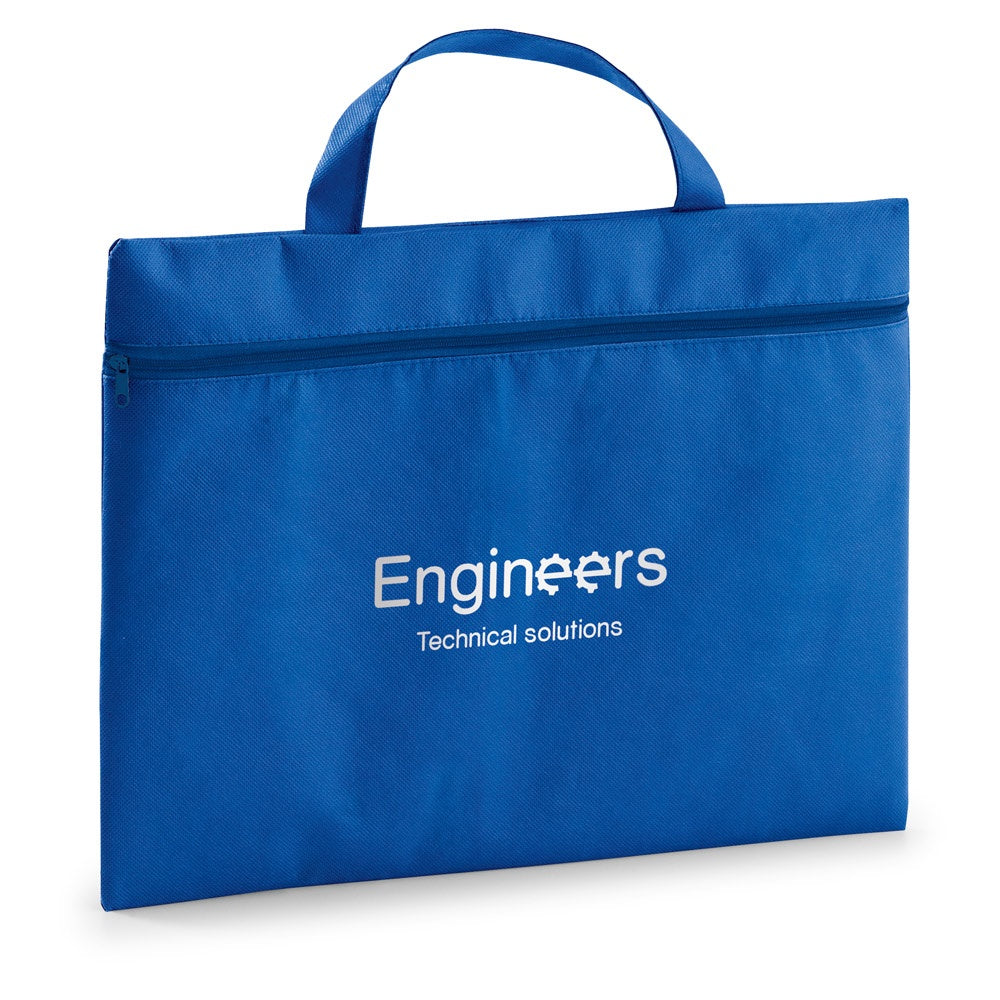 KAYL promotional document folder in royal blue with custom logo branding
