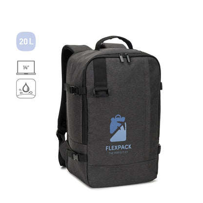 CIES promotional laptop bag (complete set view) with custom logo branding