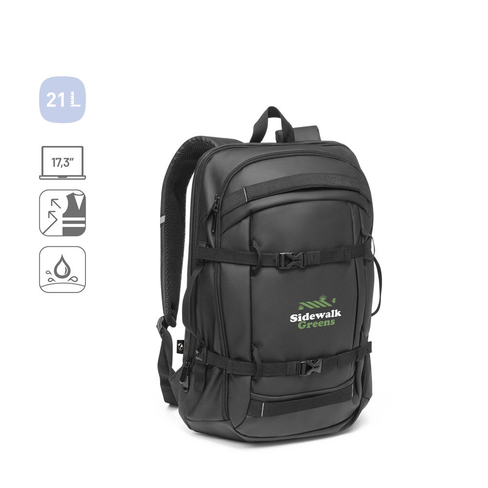 KAMPALA promotional laptop bag (complete set view) with custom logo branding