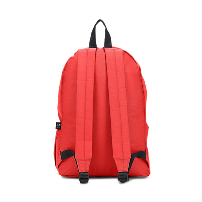 ROSARIO promotional backpack in red (detail view) with custom logo branding