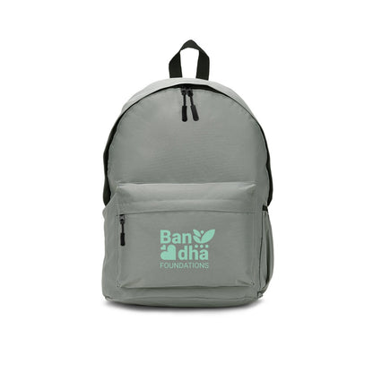 ROSARIO promotional backpack in light grey with custom logo branding