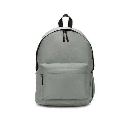 ROSARIO promotional backpack in light grey (detail view) with custom logo branding