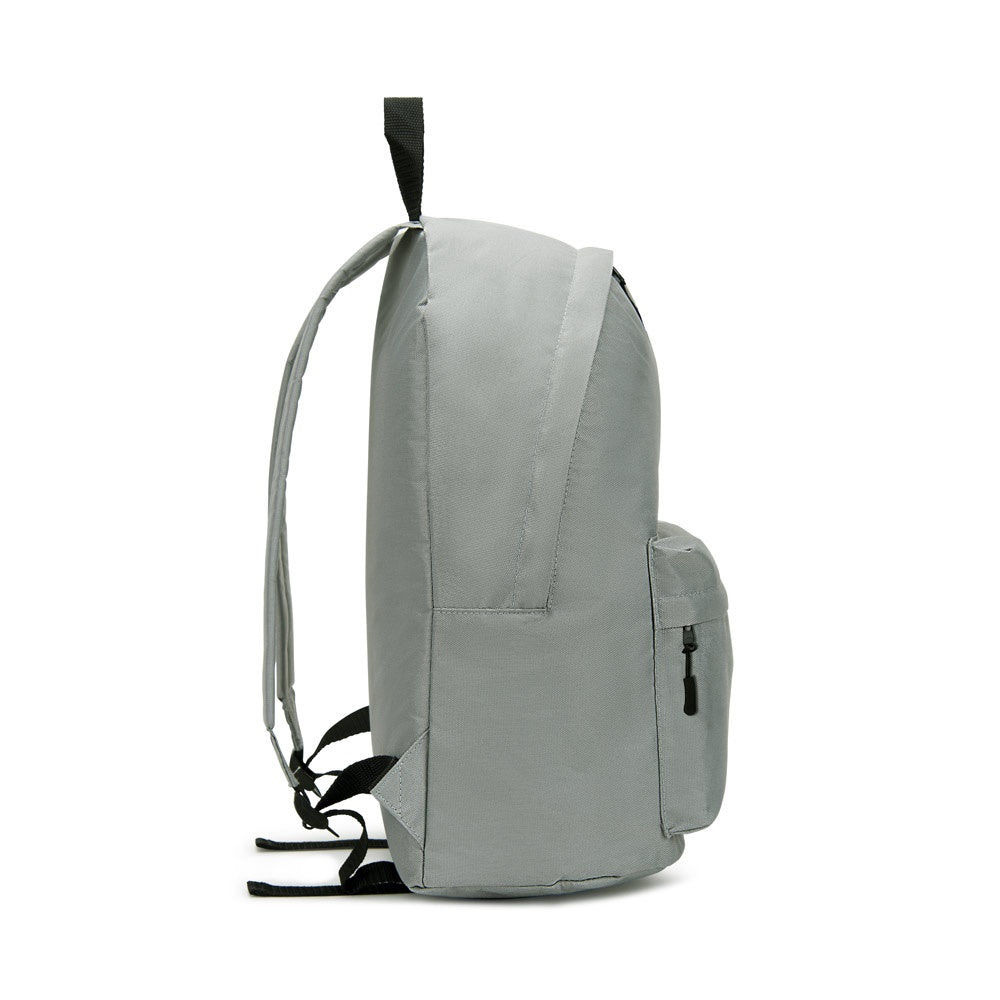 ROSARIO promotional backpack in light grey (detail view) with custom logo branding
