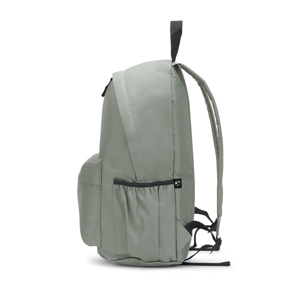 ROSARIO promotional backpack in light grey (detail view) with custom logo branding