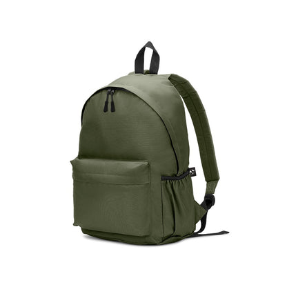 ROSARIO promotional backpack in dark green with custom logo branding