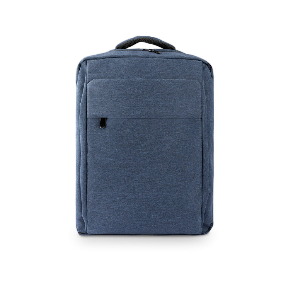 COVENTRY promotional laptop bag in navy blue (detail view) with custom logo branding