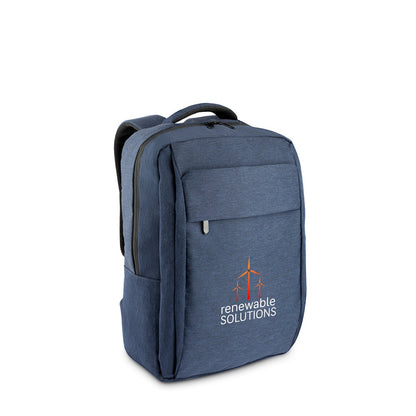 COVENTRY promotional laptop bag in navy blue with custom logo branding