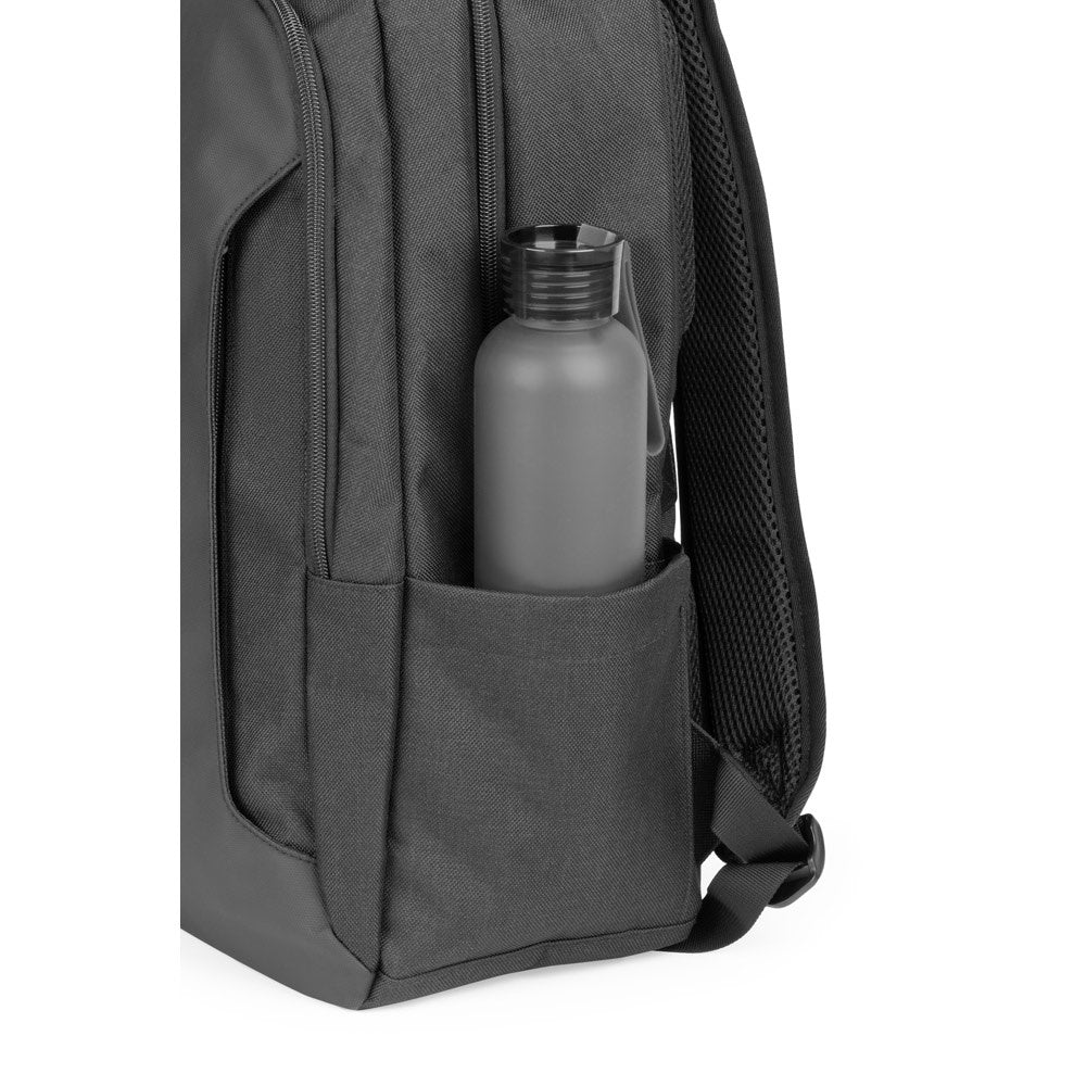 DRAMMEN promotional laptop bag in black with custom logo branding