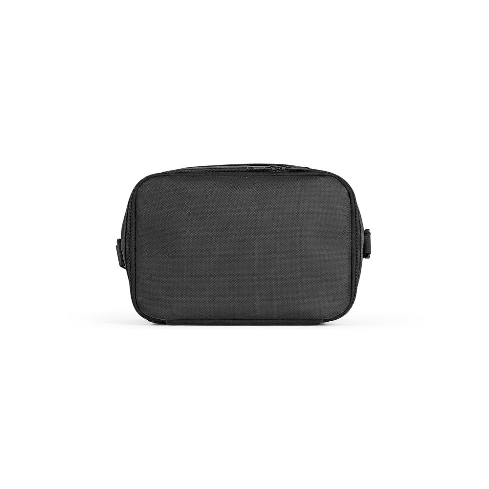 CANCUN promotional cooler bag in black (detail view) with custom logo branding