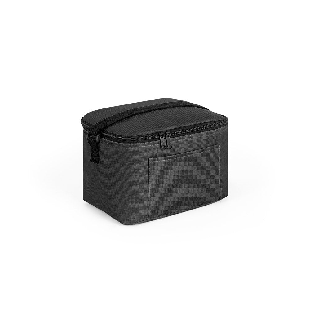 CANCUN promotional cooler bag in black with custom logo branding