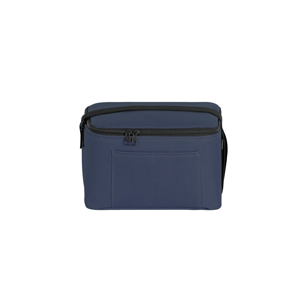 CANCUN promotional cooler bag in blue (detail view) with custom logo branding