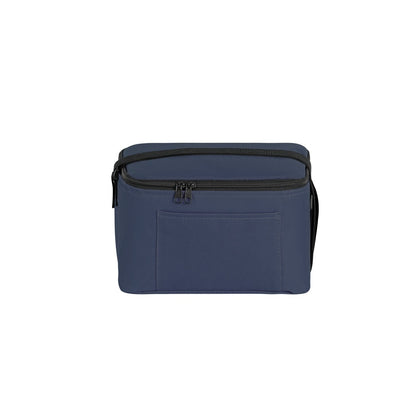 CANCUN promotional cooler bag in blue (detail view) with custom logo branding