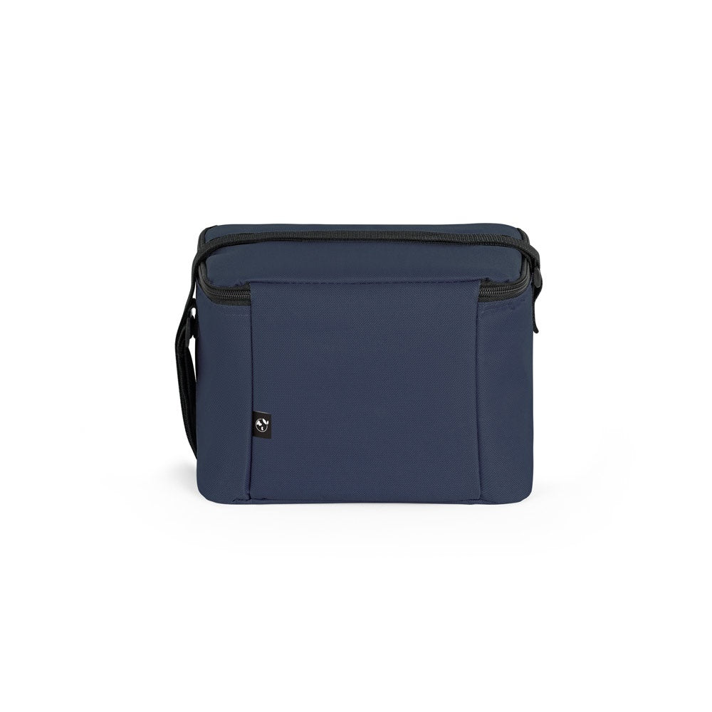CANCUN promotional cooler bag in blue (detail view) with custom logo branding
