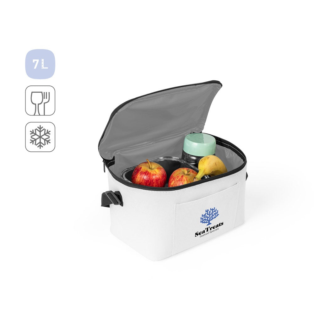 CANCUN promotional cooler bag (complete set view) with custom logo branding