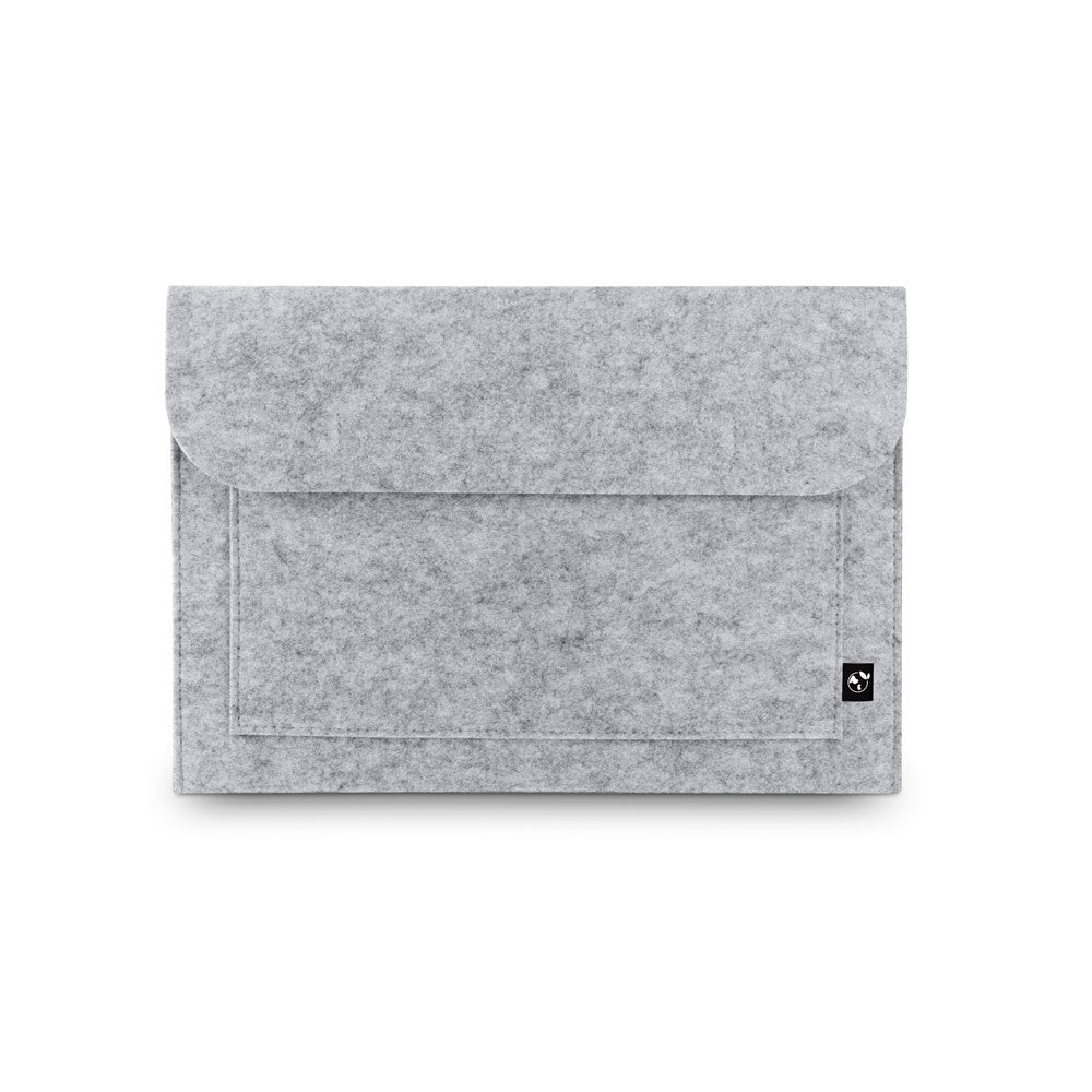 FELPY SLEEVE promotional laptop bag in light grey with custom logo branding