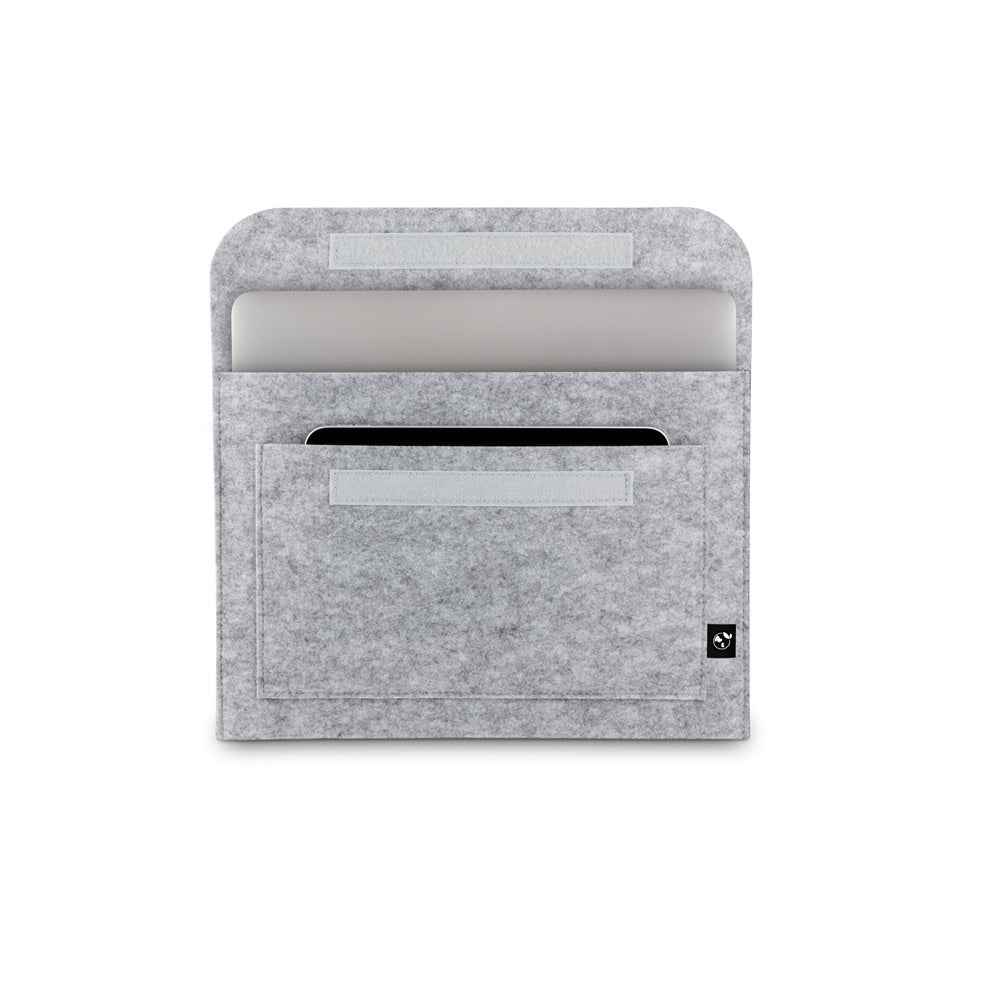 FELPY SLEEVE promotional laptop bag in light grey with custom logo branding