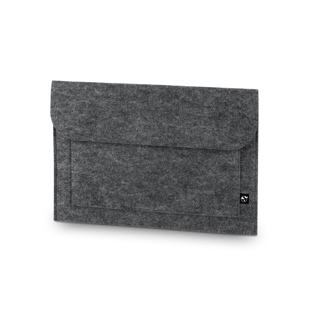 FELPY SLEEVE promotional laptop bag in dark grey with custom logo branding