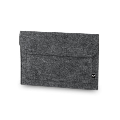 FELPY SLEEVE promotional laptop bag in dark grey with custom logo branding