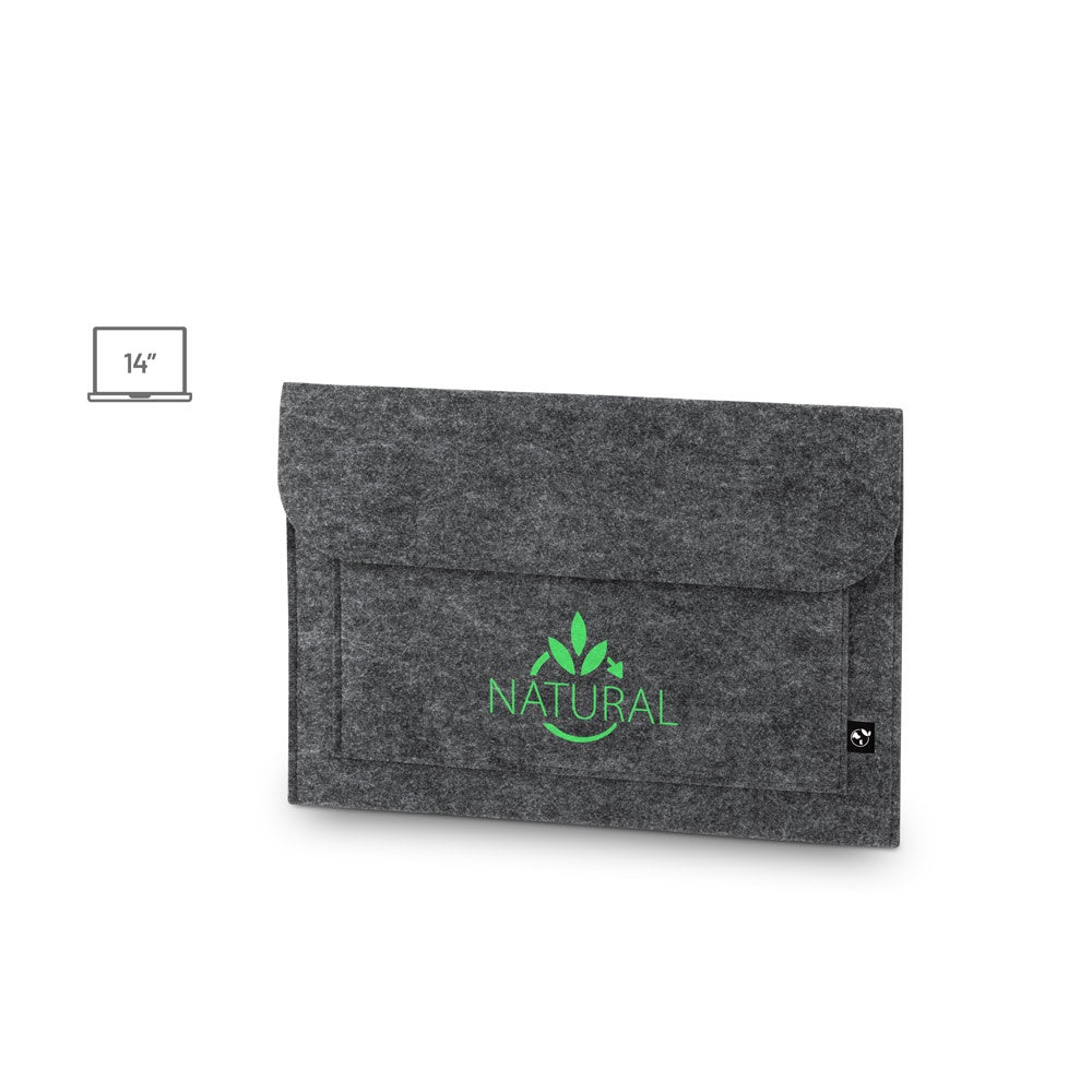 FELPY SLEEVE promotional laptop bag (complete set view) with custom logo branding