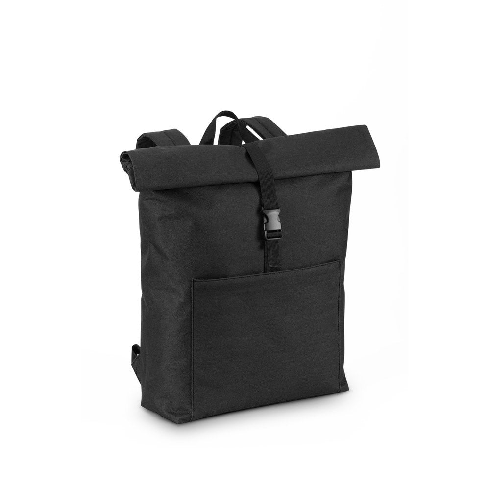 ATENAS promotional laptop bag in black with custom logo branding