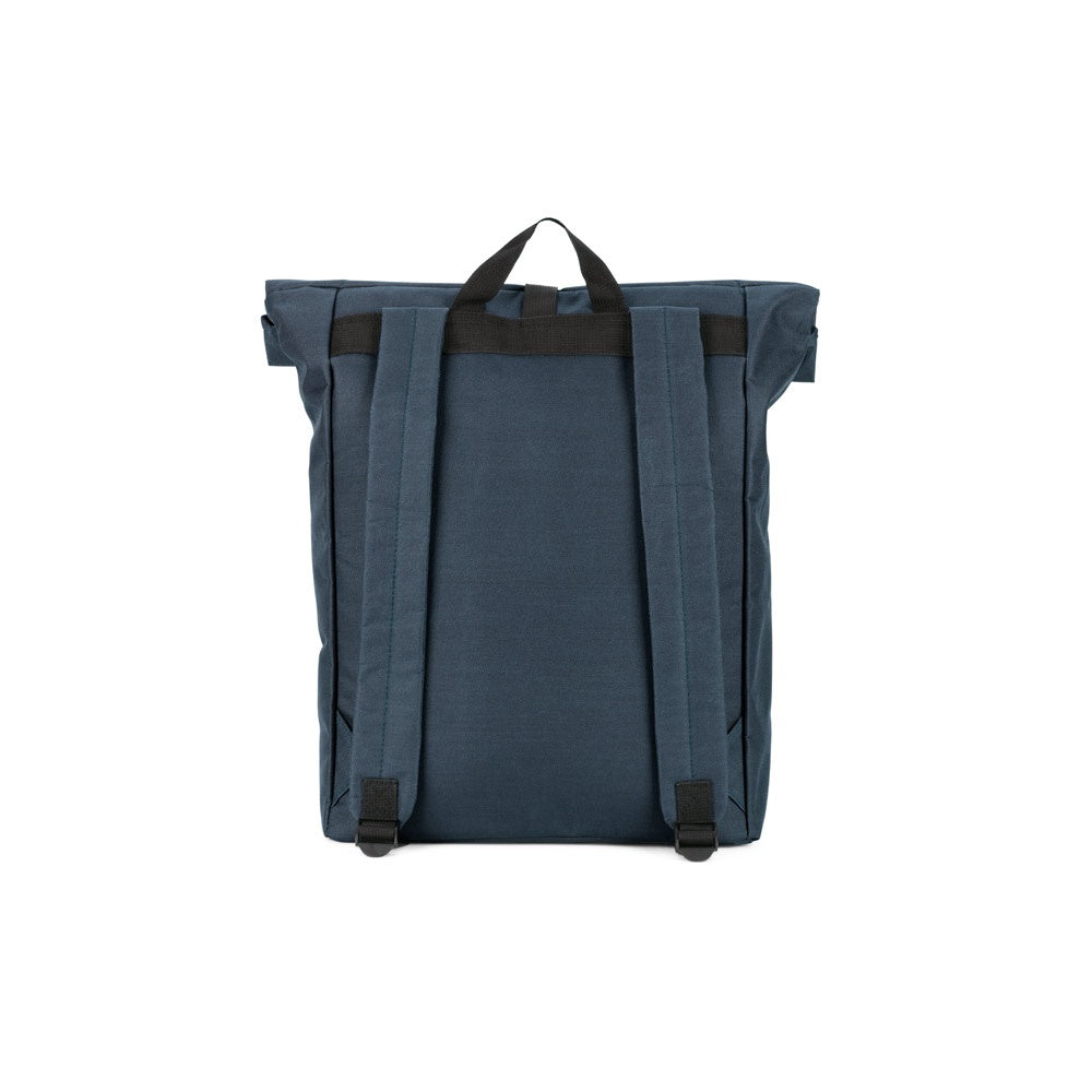 ATENAS promotional laptop bag in blue (detail view) with custom logo branding