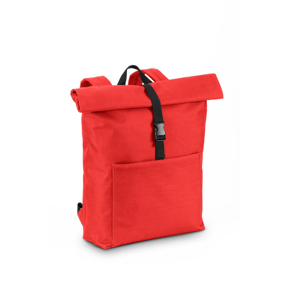 ATENAS promotional laptop bag in red with custom logo branding