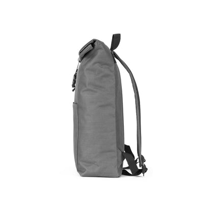 ATENAS promotional laptop bag in grey (detail view) with custom logo branding