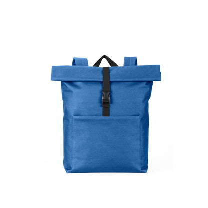 ATENAS promotional laptop bag in royal blue (detail view) with custom logo branding