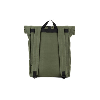 ATENAS promotional laptop bag in dark green (detail view) with custom logo branding