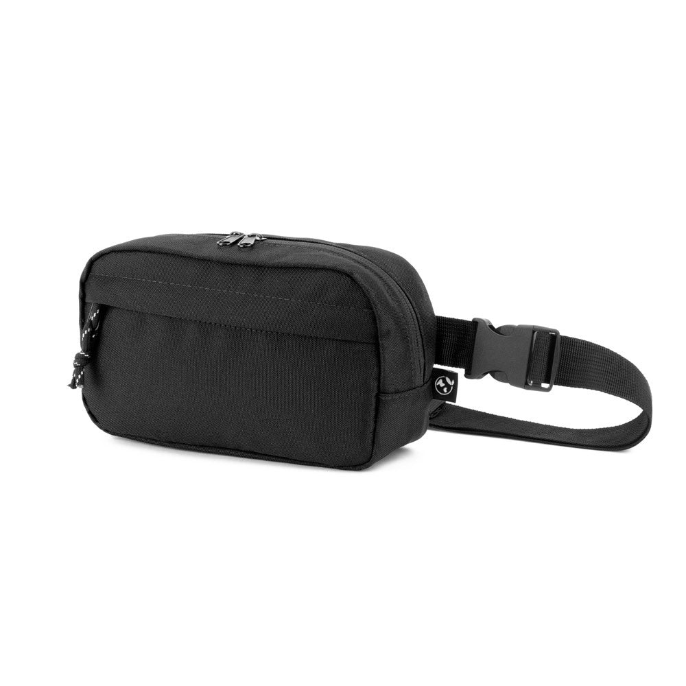 MYKONOS promotional travel bag in black with custom logo branding