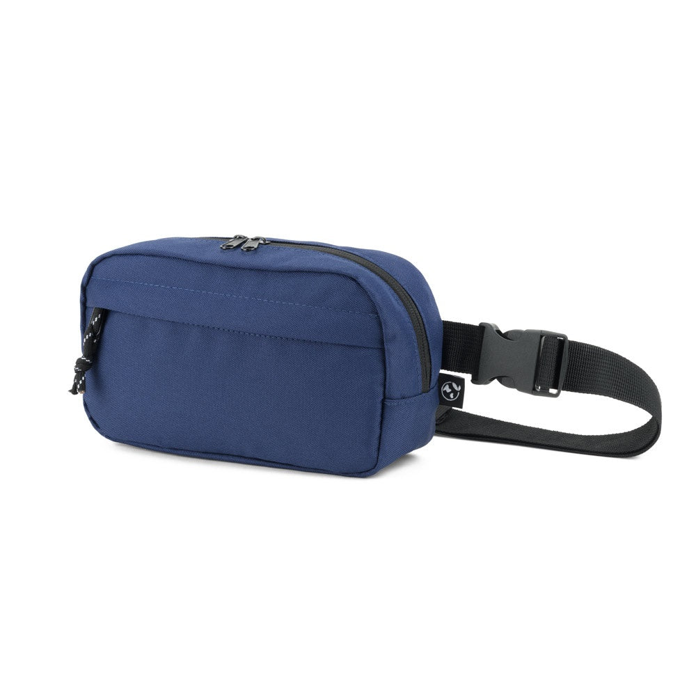 MYKONOS promotional travel bag in blue with custom logo branding