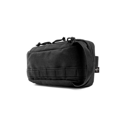 EDINBURGH promotional travel bag in black (detail view) with custom logo branding