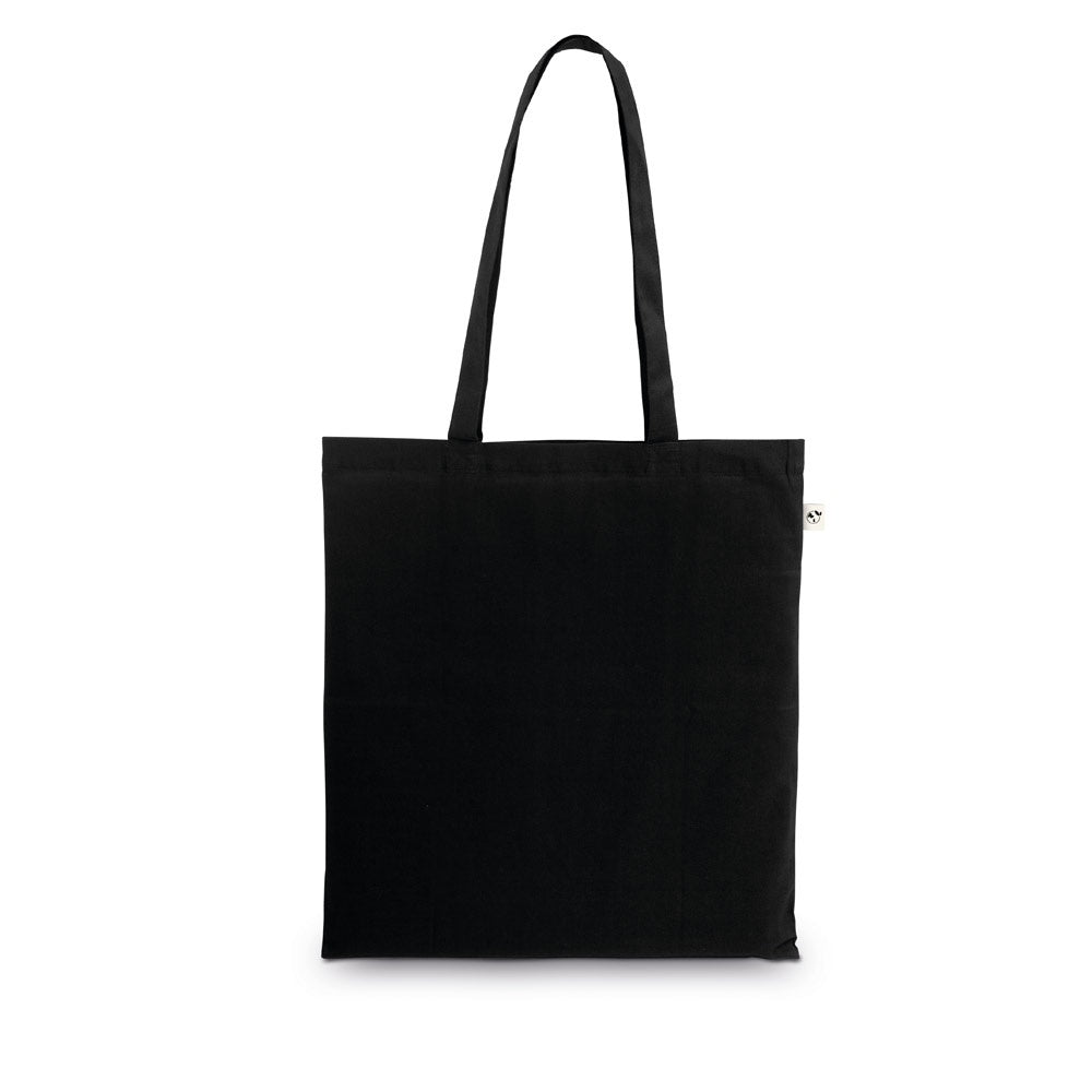 MADEIRA promotional tote bag in black with custom logo branding