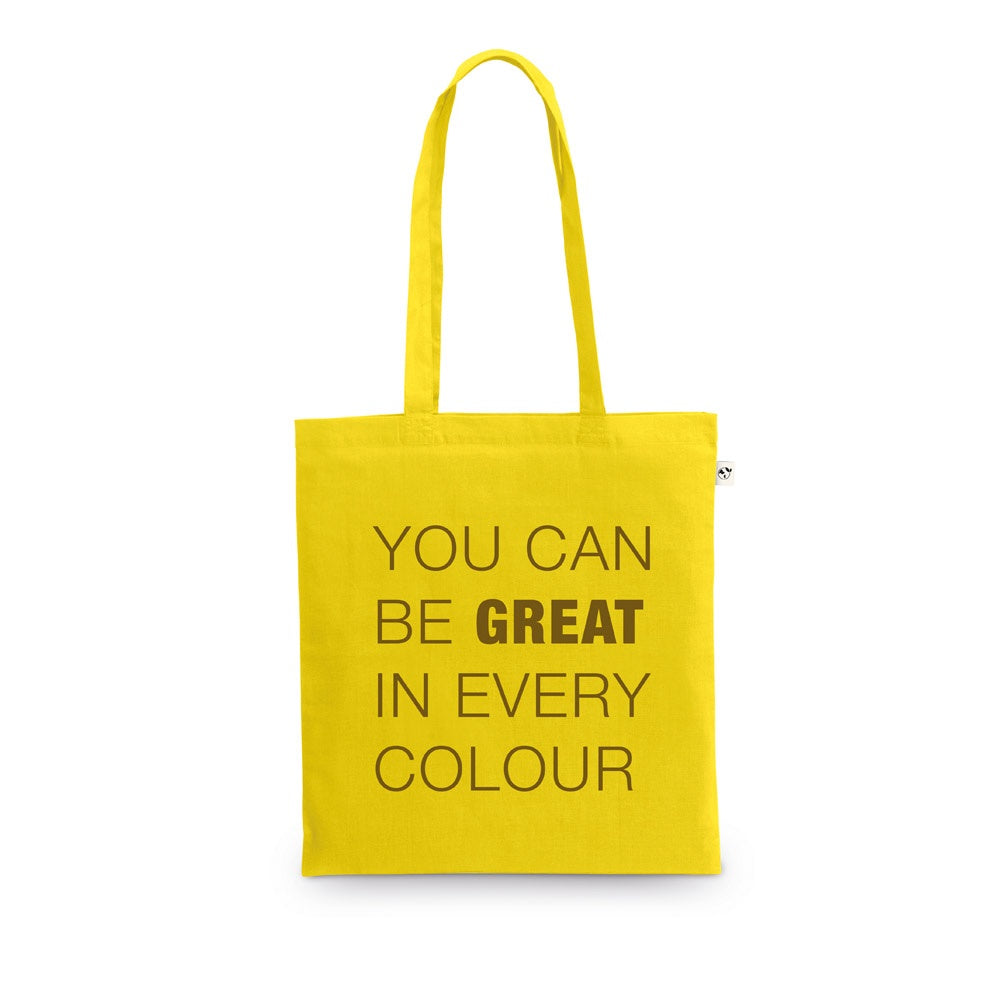 MADEIRA promotional tote bag in yellow with custom logo branding