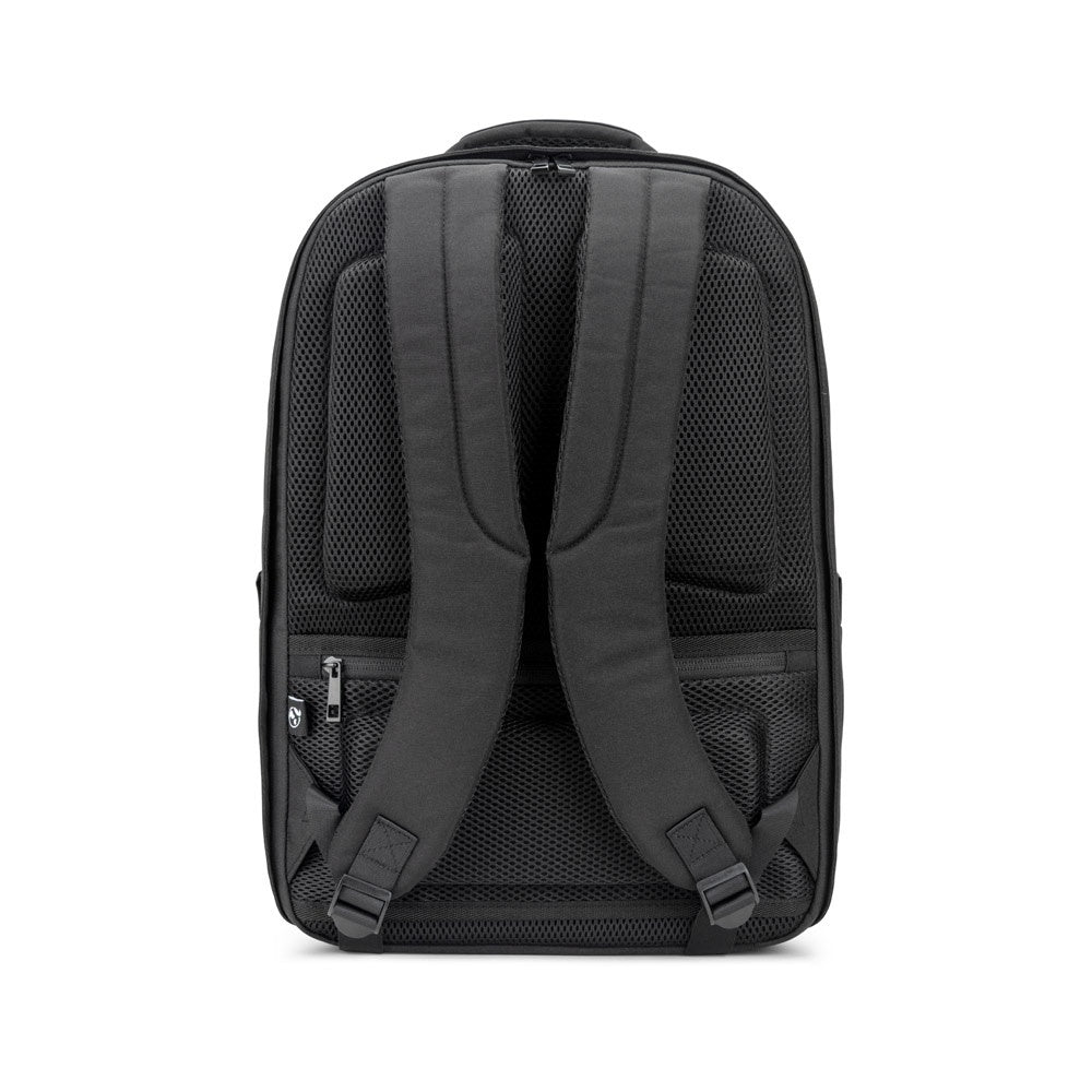 YANGON BPACK promotional laptop bag in black (detail view) with custom logo branding