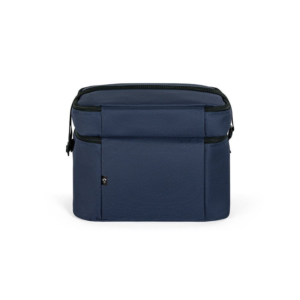 CANCUN LARGE promotional cooler bag in blue (detail view) with custom logo branding