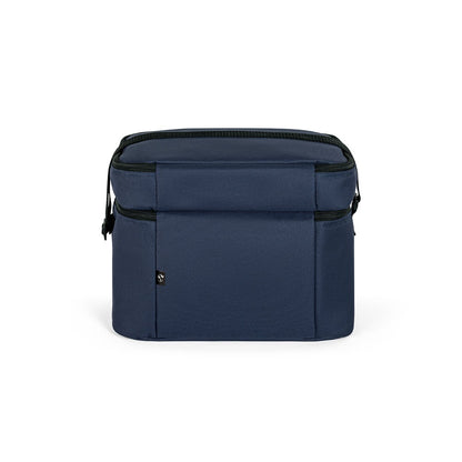 CANCUN LARGE promotional cooler bag in blue (detail view) with custom logo branding