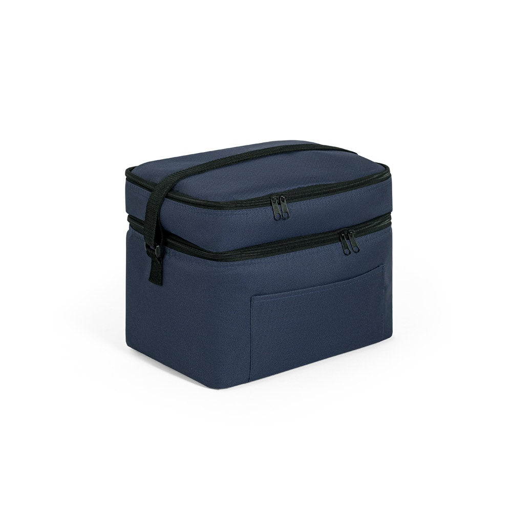 CANCUN LARGE promotional cooler bag in blue with custom logo branding