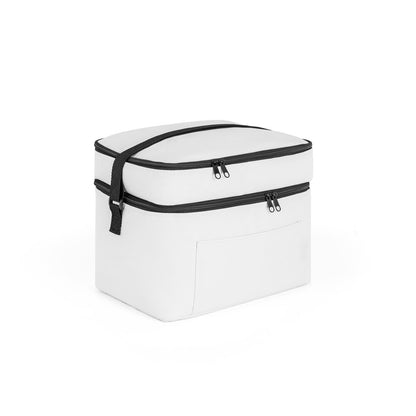 CANCUN LARGE promotional cooler bag in white with custom logo branding