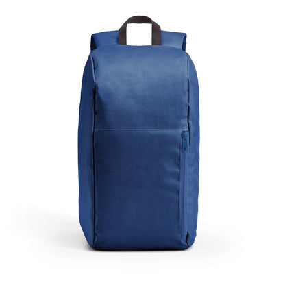 LUGANE promotional backpack in blue with custom logo branding