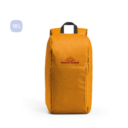 LUGANE promotional backpack (complete set view) with custom logo branding