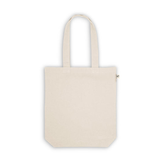 HARBOR promotional tote bag in light natural (detail view) with custom logo branding