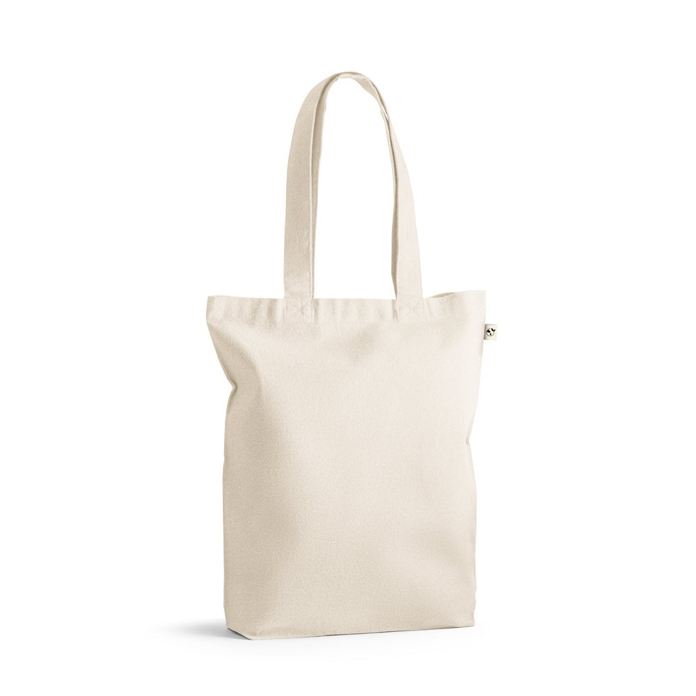 HARBOR promotional tote bag in light natural with custom logo branding