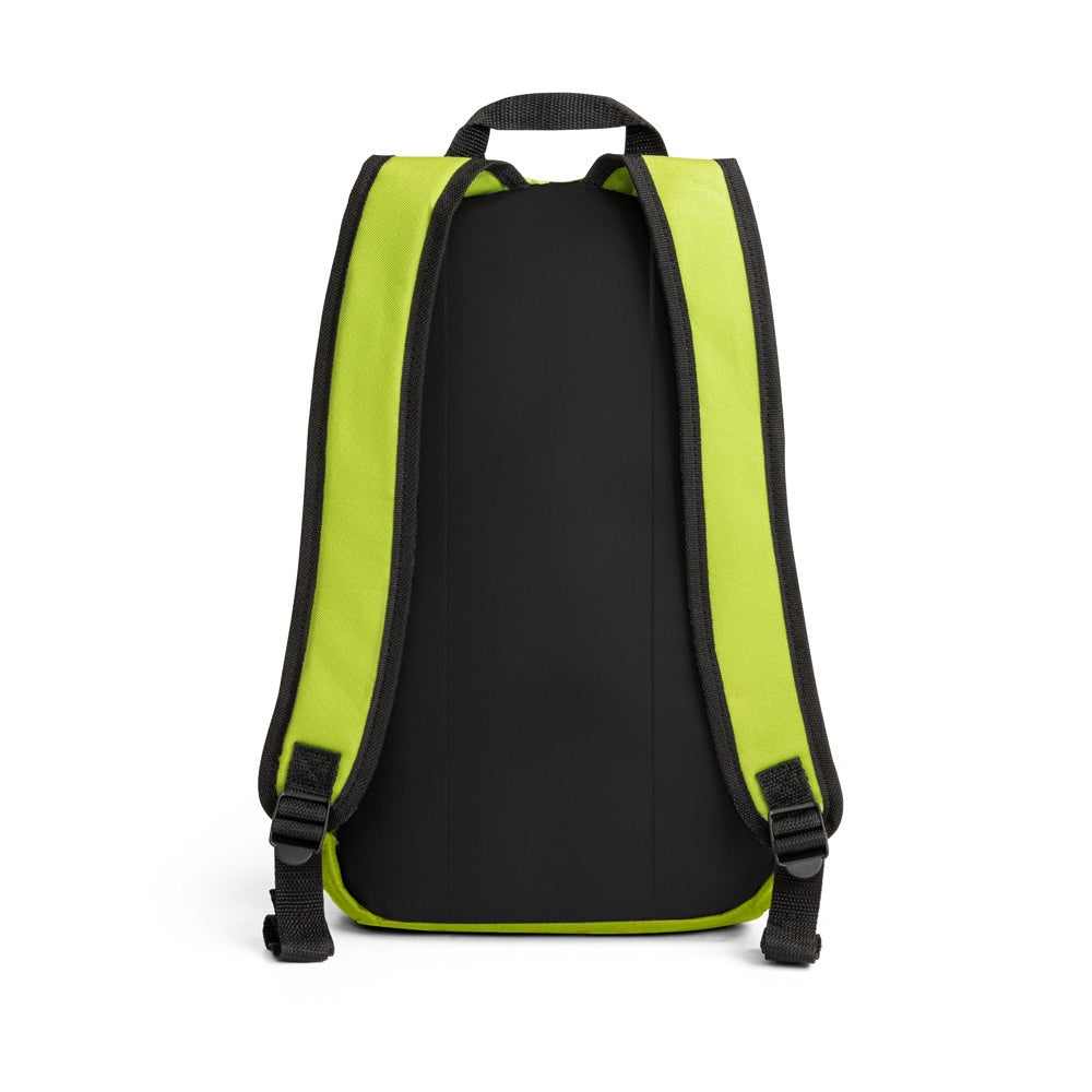 TURIM promotional backpack in light green (detail view) with custom logo branding