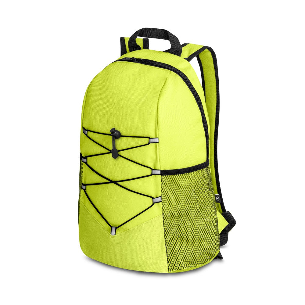 TURIM promotional backpack in light green with custom logo branding