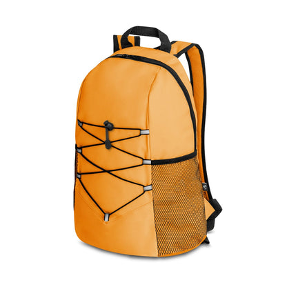 TURIM promotional backpack in orange with custom logo branding