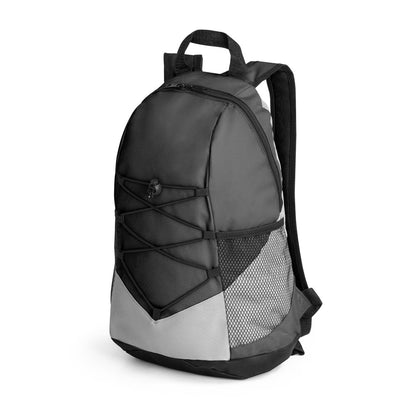 TURIM II promotional backpack in black with custom logo branding