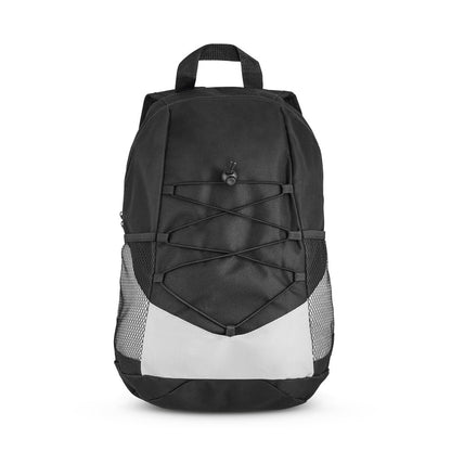 TURIM promotional backpack in black with custom logo branding